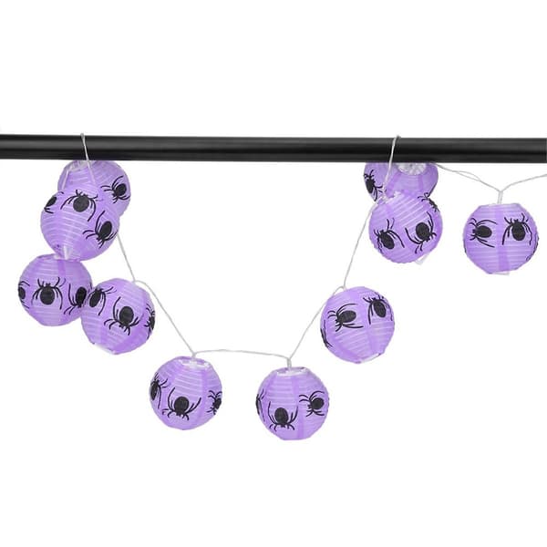 LED Halloween hængende foldbar lanterne fe-lys til KLB