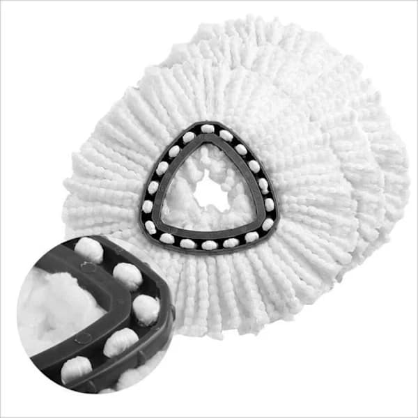 4-pak mikrofiber moppehoveder til Vileda O Cedar EasyWring Spin Mop, våd- og tørrengøring, hvid