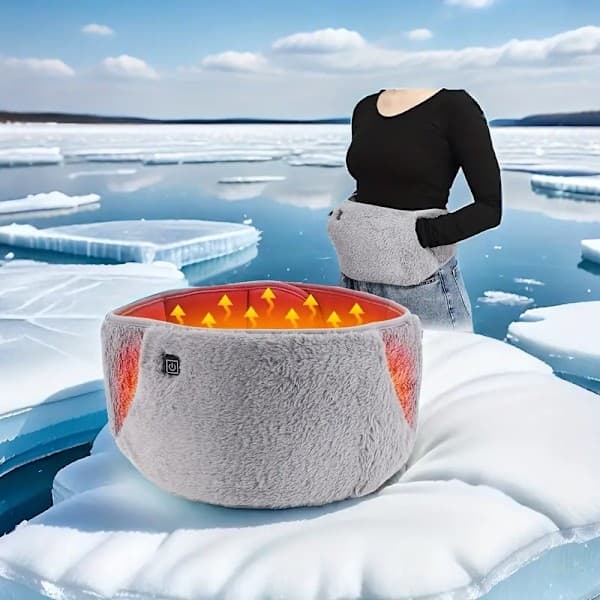 USB Heated Waist Belt with Adjustable Temperature - Multifunctional Polyester Electric Heating Pad for Abdominal and Lower Back Comfort