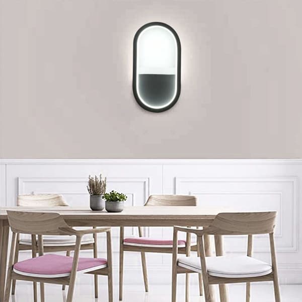 LED mini væglampe dæmpbar indendørsbelysning aluminium sort KLB