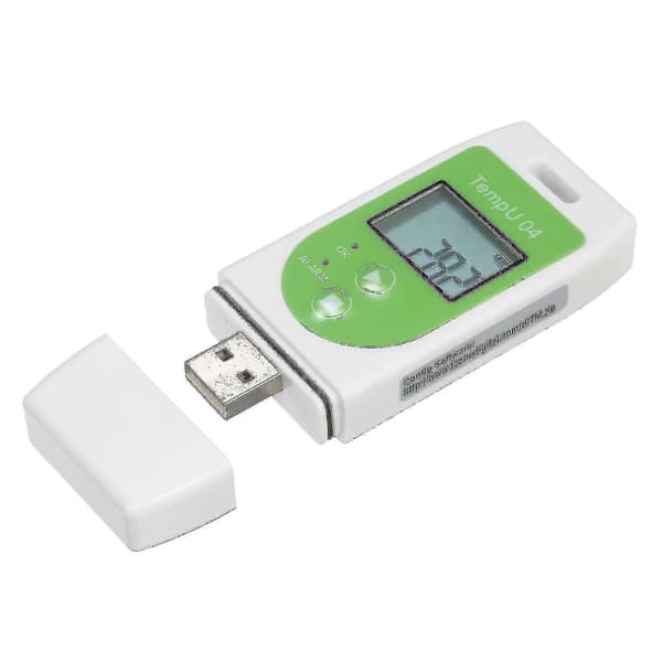 Datalogger for temperatur, multifunksjonell, USB, gjenbrukbar, 32 000 målinger
