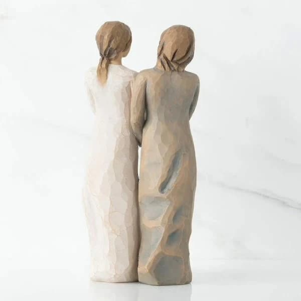 Resin Two Sisters Sculpture Hand-Painted Figurines