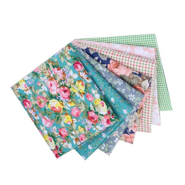7 pcs Floral Cotton Fabric DIY Handmade Craft Sewing Print Rose Pattern 50x40cm