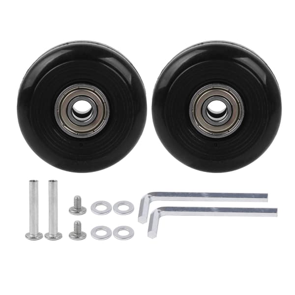 2 stk erstatningshjul for koffert 1,57 tommer diameter x 0,71 tommer tykkelse svart