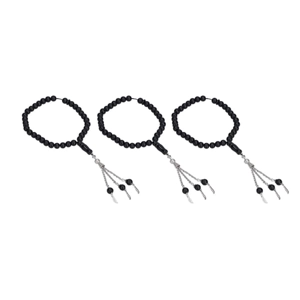 3 Pcs Prayer Beads 33 Beads Polished Smoother Surfaces 10mm Diameter Comfortable to Wear Brighter Handheld Prayer Beads