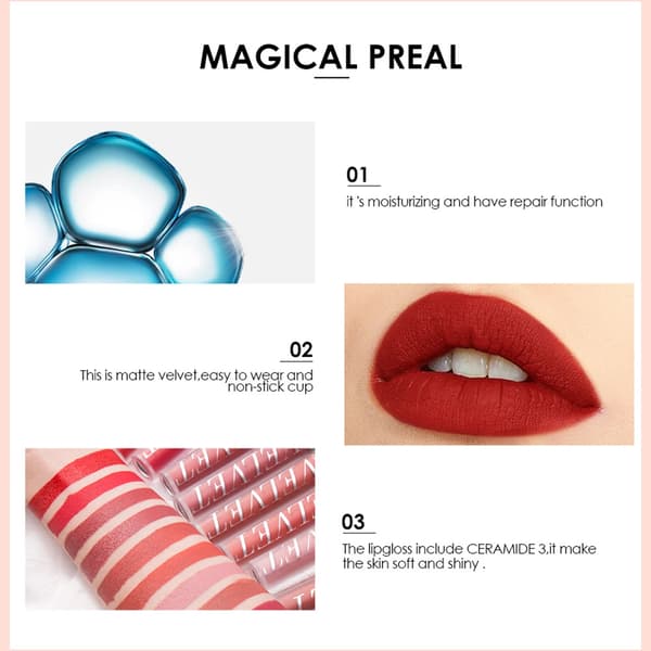 Female Moisturizing Long Lasting Matte Lipstick Lip Gloss Makeup Cosmetics #9