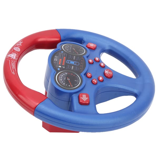 Electric Toy Steering Wheel for Kids, Simulation Steering Wheel, Educational Toy, Blue