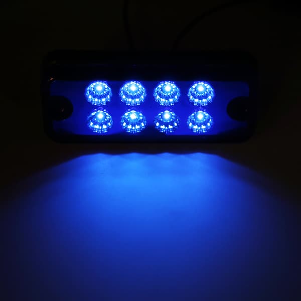 6 stk 8 LED Sidemarkeringslys Indikatorlampe Lastebil Tilhenger Blå
