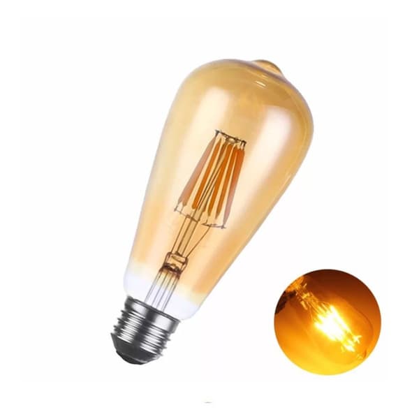 Edison pære E27.7 stk 4W LED-pære ST64 pærer KLB