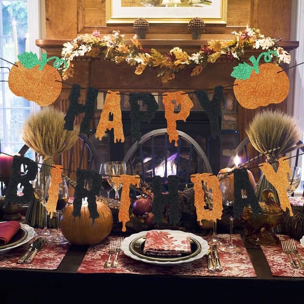 Halloween-festdekorationer - orange og sort Happy KLB
