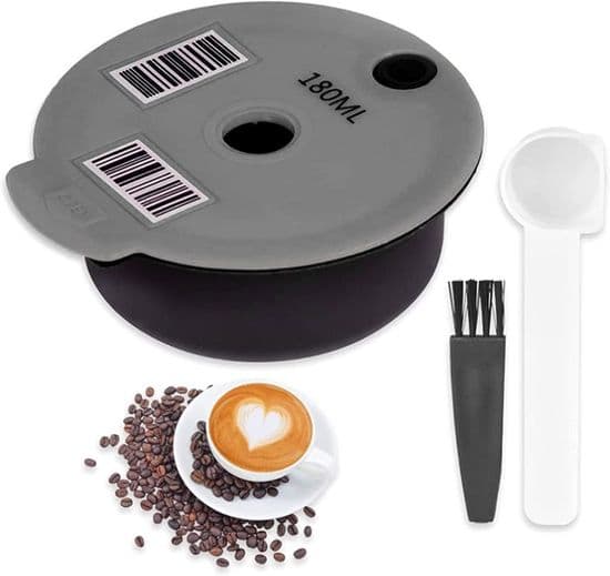 Genopfyldelige kaffekapsler i rustfrit stål til Bosch Tassimo, 180 ml kapacitet, flere farver YYV