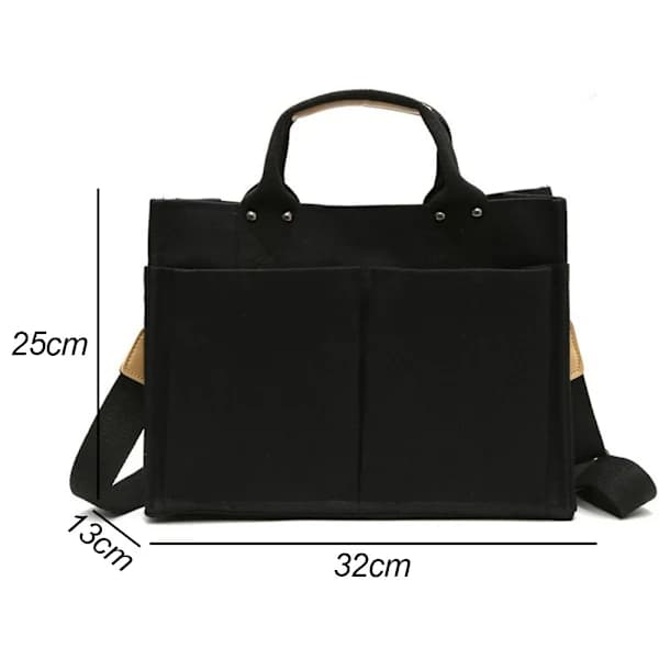 Large Messenger Bag with Many Compartments Durable Shoulder Bag Reusable Shopping Bag for Easy Cleaning
