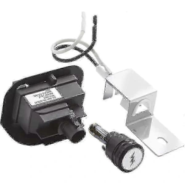 Gas Grill Ignition Kit Replacement for Weber Q1200 Q2200, Electronic 2-Output Igniter with Electrode and Cable, Silver
