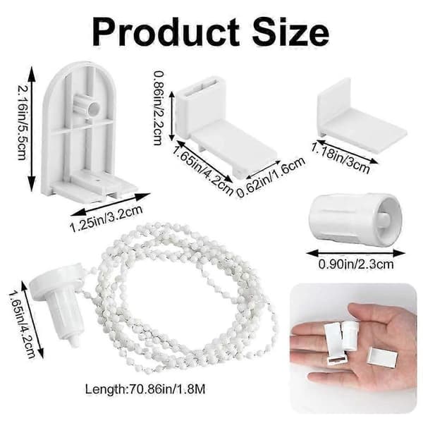 Replacement Roller Blind No Drilling 17mm Roller Blind Bracket Window Double Roller Blind Clamp Bracket Chain Hoist (FMY)