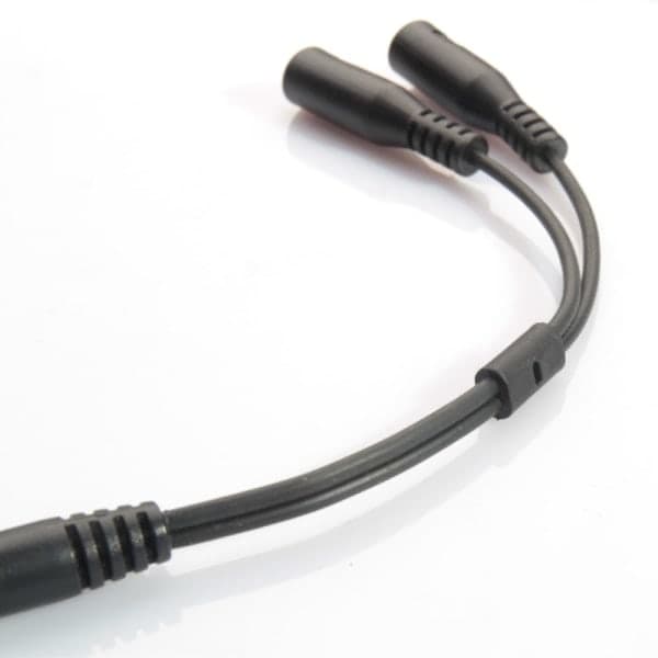 3,5 mm stereo lyd han og mikrofon splitter adapter sort