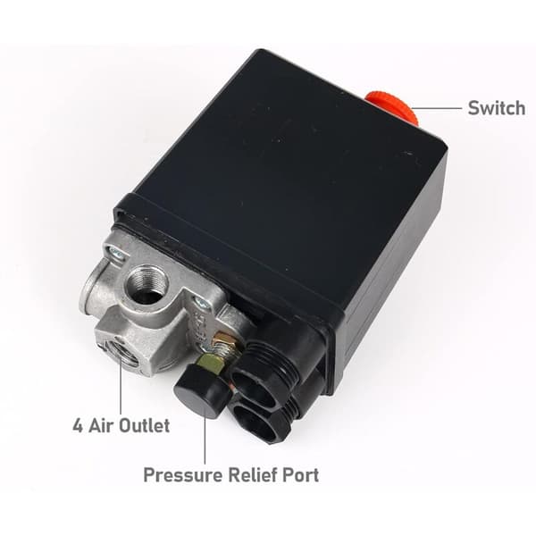 Tryksensor Luftkompressor Trykregulator Kompressor med trykmåler Switch Luftkompressor Kontrolventil