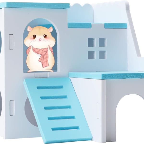 Hamsterhus, gemmested til små dyr, hamsterhus med sjovt klatrestativ KLB
