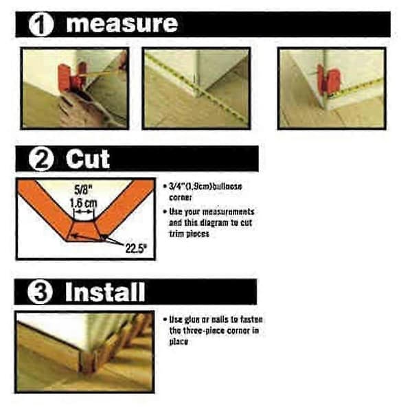Bullnose Corner Fitting for 10-030 Crown Molding, 5-pack