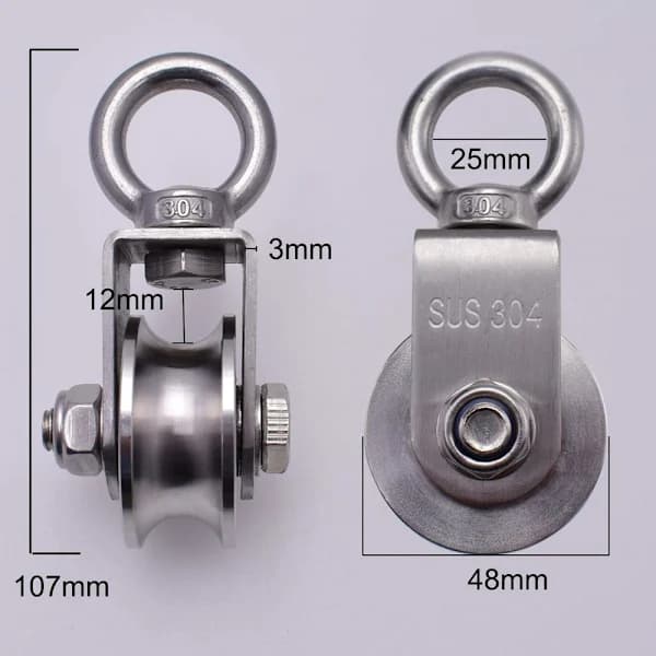 304 Stainless Steel Pulley, Maximum Load 200kg