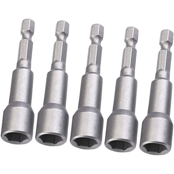 Magnetic Screwdriver Bit, 8mm 1/4'' Hexagon Screwdriver Bit, for Electric Hand Drill/Pneumatic Screwdriver/Impact Screwdriver Bit, 5 Pcs