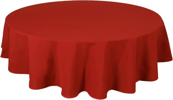 Rund duk av kvalitetsstoff 140cm 55-FY- Rød Red