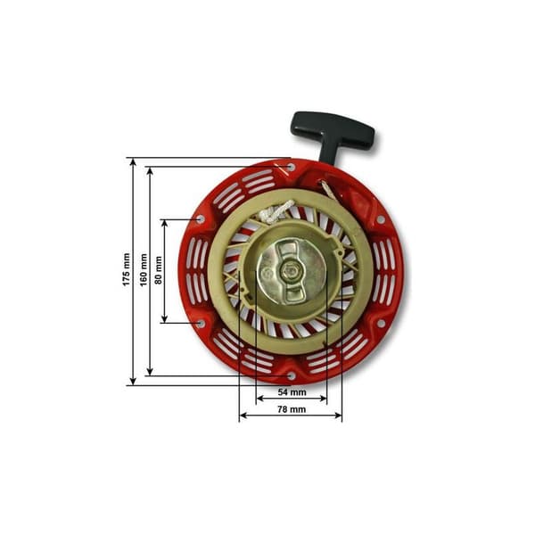 Starter for 6.5 HP Gasoline Engine - Compatible with OHV Engines - Quick Start - Spare Part for Single-Cylinder Engines - Strong