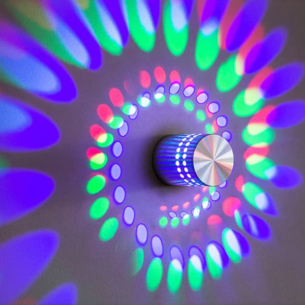 3 Watt LED Spiral Væglampe, Aluminium Væglampe, Badeværelseslampe