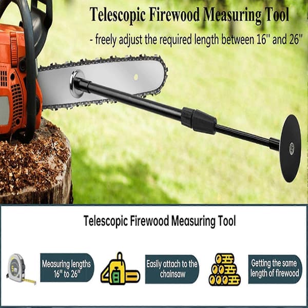 Firewood Measuring Tool Adjustable Magnetic Base Measuring Tool Easy To Attach To Chainsaw