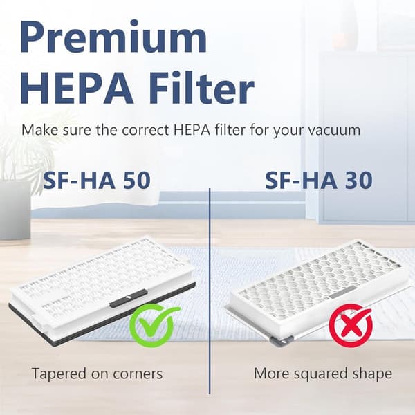 2-pak HEPA-filter - Erstatning til Miele GN Hyclean 3D støvsuger S8340/C2/C3/S6