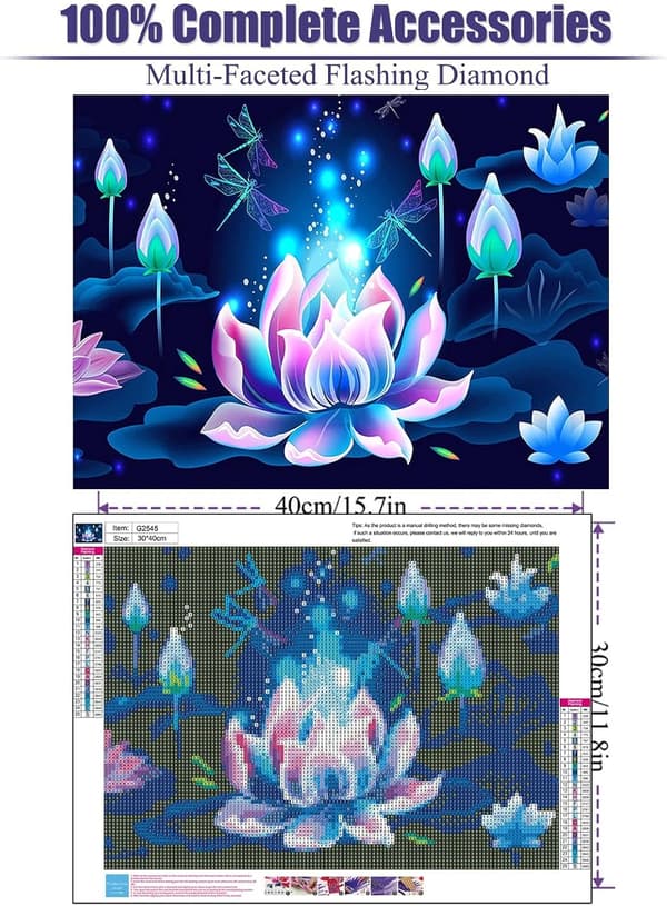 30x40cm, Blomma Diamant 5D Diamantmålning Strassbroderi