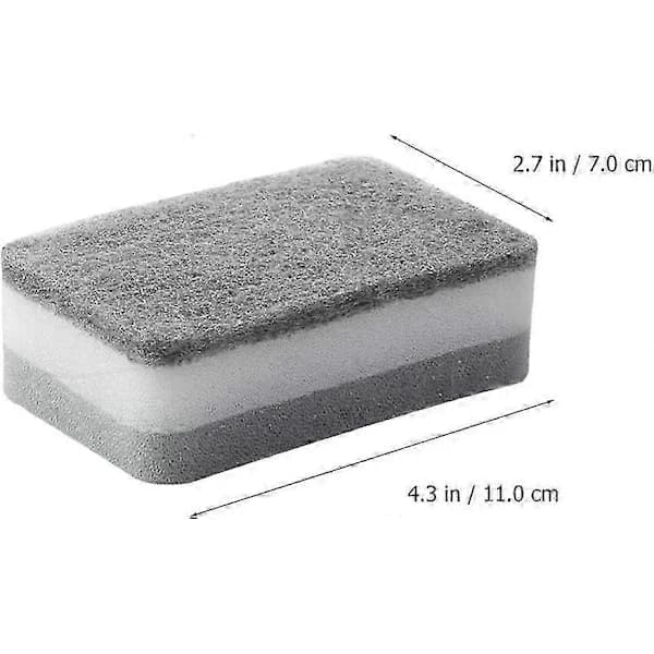 10-pack Washable Cleaning Sponges for Kitchen, Bathroom, Dishes, Pots, Pans - Grey