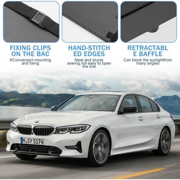 Car Sun Visor Extender, Adjustable Windshield Sun Visor Extender, Anti-Glare Sun Visor for Cars