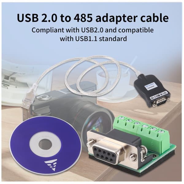 USB 2.0 - RS485 RS-485 RS422 RS-422 DB9 COM-sarjaporttilaiteadapterikaapeli, Prolific PL2303