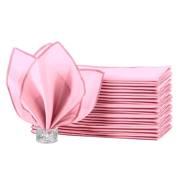 Tygnappar 12-pack, tvättbara satintygnappar, 51 x 51 cm