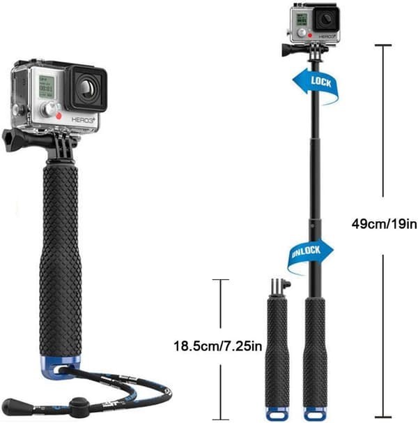 Selfiepinne Teleskopisk Stang Utvidbart Aluminiumhåndtak Monopod