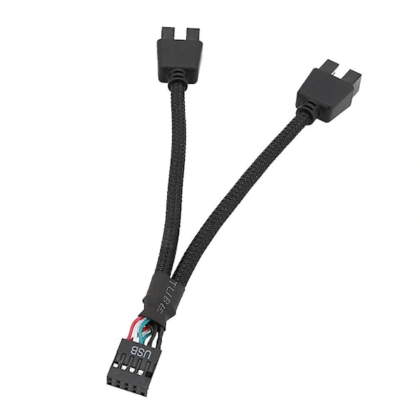 Bundkort USB 9-bens Interface Header Splitter 1 til 2 Forlængerkabel Adapter