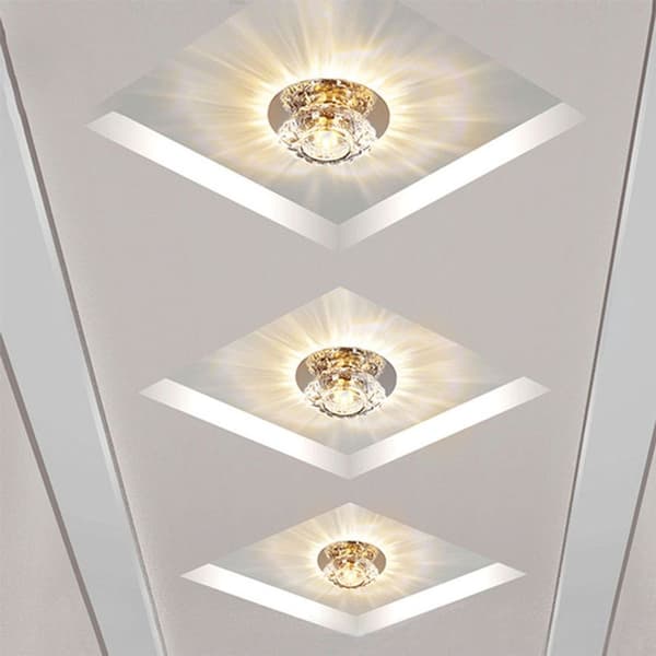 LED Ceiling Light Crystal Glass Lamp Lighting Style 2 KLB