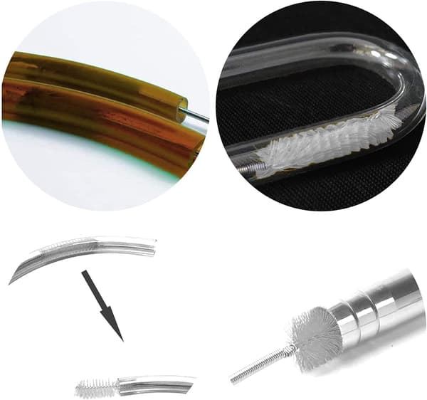 Voarge Aquarium Cleaning Brush 150cm Flexible Double-Ended