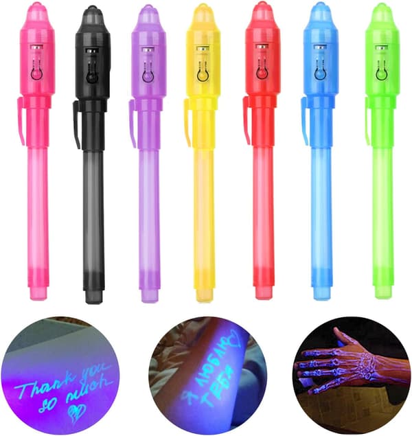 14 usynlige blekkpenner med UV-lys usynlig blekkpenn - perfekt