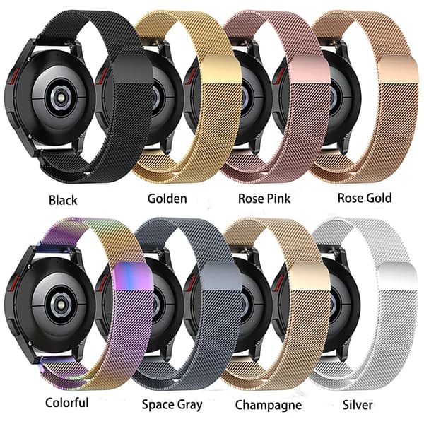 Urrem (20 mm) til Samsung Galaxy Watch 4 40 mm/ 42 mm mørkegrå