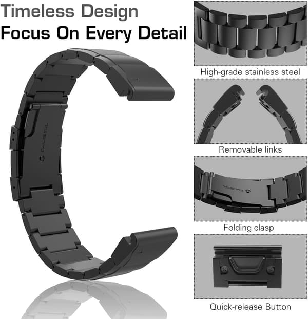 Armbånd kompatibelt med Garmin Instinct/Fenix 6/6 Pro/Fenix 5/5