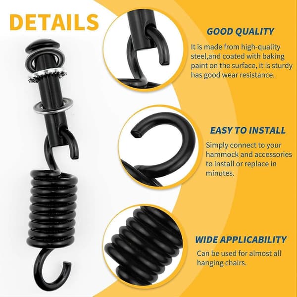 Hammock Chair Ultimate Hanging Kit by - 500lbs Capacity Egg Hammock Chair Spring