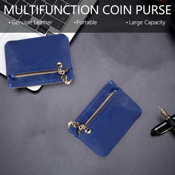 Women's Wallet Small Card Wallet Soft Leather Driver Blue
