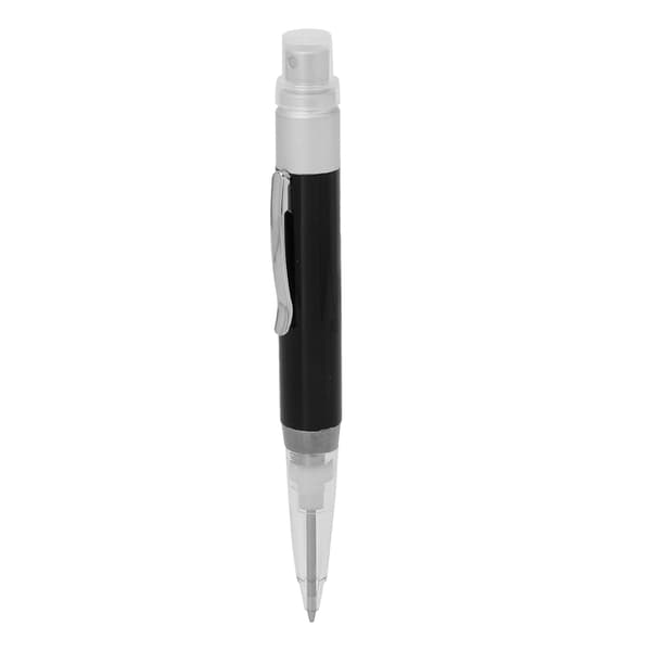 Bærbar Pen Parfume Sprayflaske 2-i-1 Kuglepen Tom Parfume Atomizer 2ml Sort