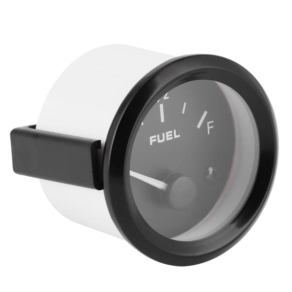 2-inch Fuel Level Gauge with White Illumination and Float Sensor, Universal for 12V Gasoline Vehicles