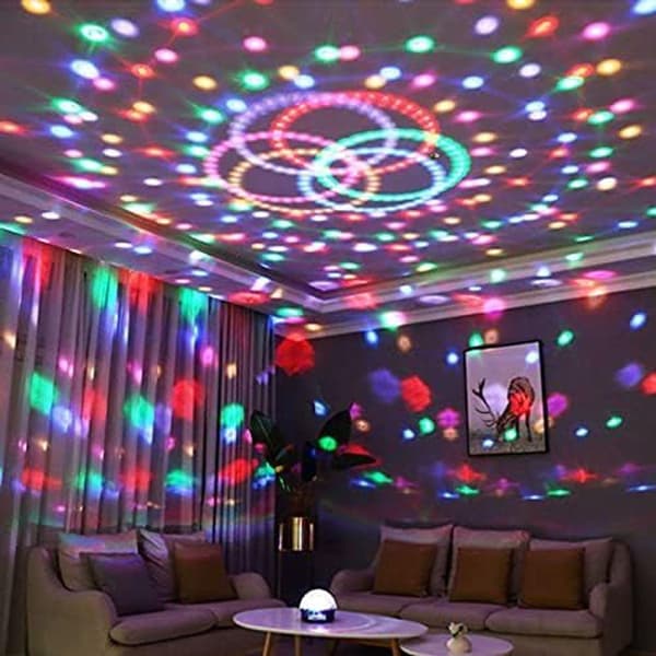 Diskokugle Diskolys Fest Diskolys Projektor LED Festlampe 9 Farver