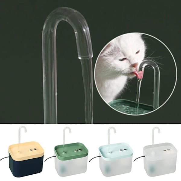 Dog Water Fountain Pet Drinking Bowl WHITE White