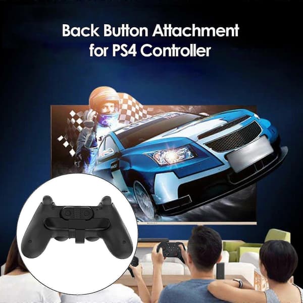 Ps4 Back Clip Extender Sort, Ps4 Controller Paddles Bagknapmontering/Turbo Funktion Fps/Tilpasningsmapping Knapper/Lydstik