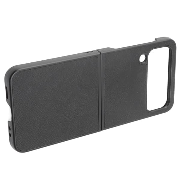 Foldable Screen Mobile Phone Case Scratch Resistant Dustproof Buffer Protective Leather Case Black