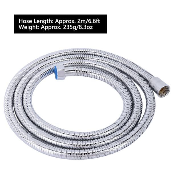 2m G1/2in Thread Stainless Steel Galvanized Shower Hose Home Bathroom Bath Accessory